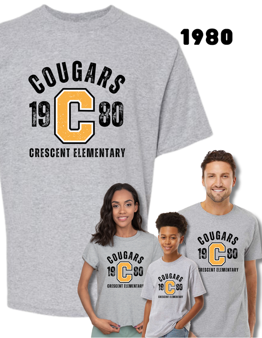 COUGARS 1980 GRAY SHIRT