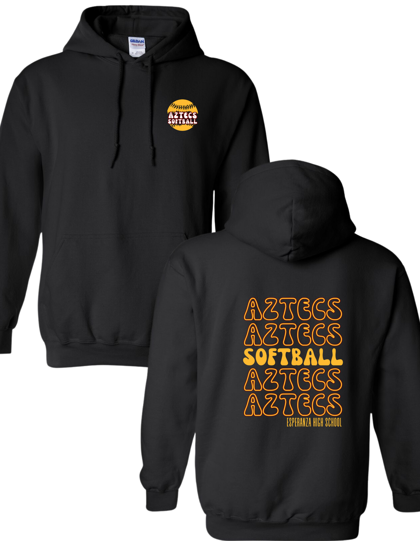 AZTECS SOFTBALL-HOODED SWEATSHIRT