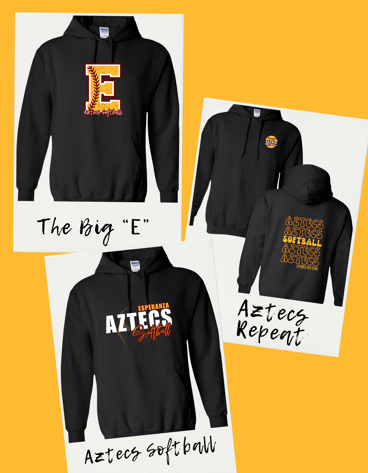 AZTECS SOFTBALL-HOODED SWEATSHIRT