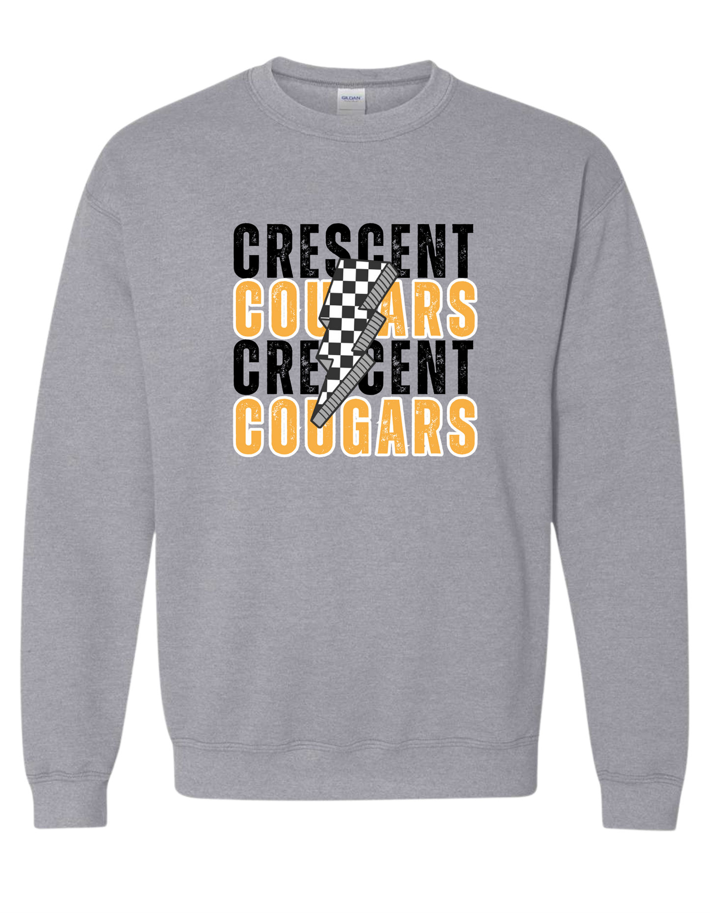 COUGARS BOLT GRAY CREWNECK SWEATSHIRT