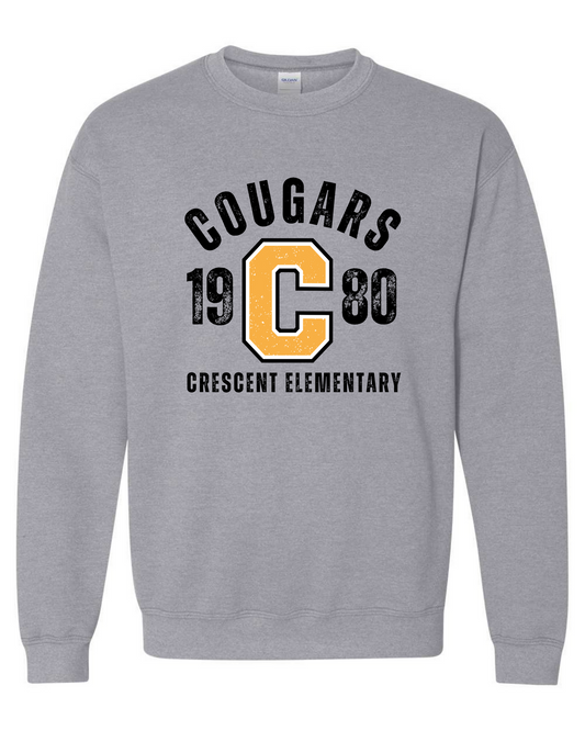 COUGARS 1980 GRAY CREWNECK SWEATSHIRT