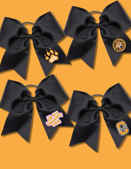 COUGARS CHEER BOWS-BLACK